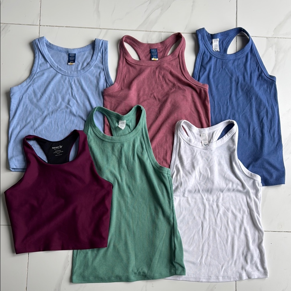 Colorful Tank Top Collection Old Navy Active. Ultralite collection.